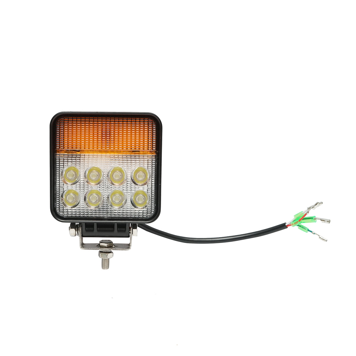 LED projector with signaling 12-48V, 48W, 3 functions, aluminum housing 110x110x42mm